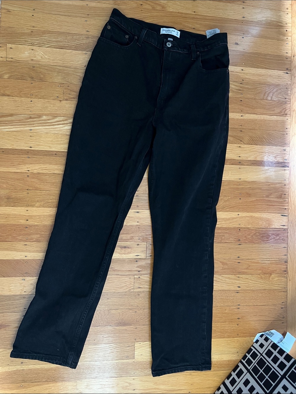 Abercrombie & Fitch 90s straight ultra High-Rise Black Women's Jeans